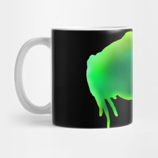 Green Ombre Frog Silhouette Mug